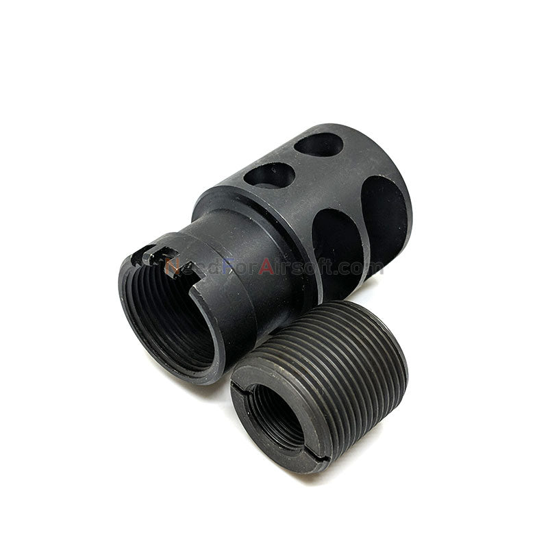 PMG DTK-2 Steel Airsoft Flash Hider (14mm CCW / 24mm CW)