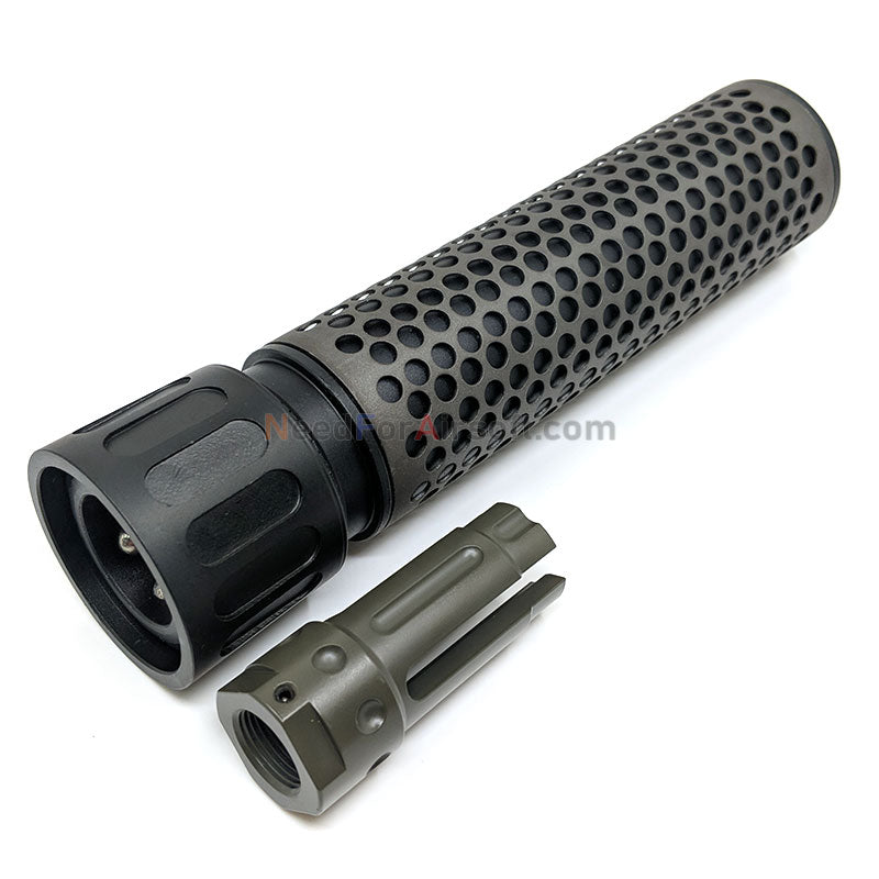 Battleaxe QDC Airsoft Silencer Covert Black (14mm CCW)