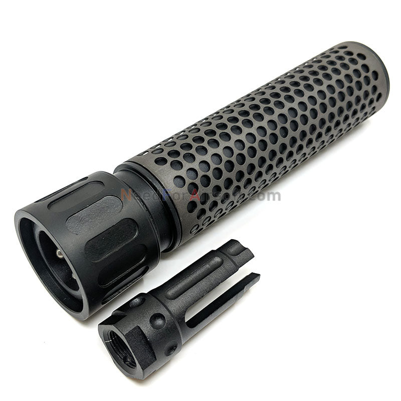 Battleaxe QDC Airsoft Silencer Covert Black (14mm CCW)