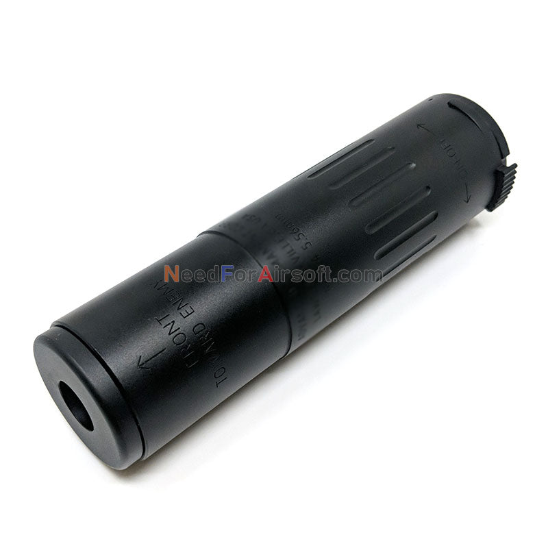 Battleaxe Mini-4 Airsoft QD Silencer Black (14mm CCW)
