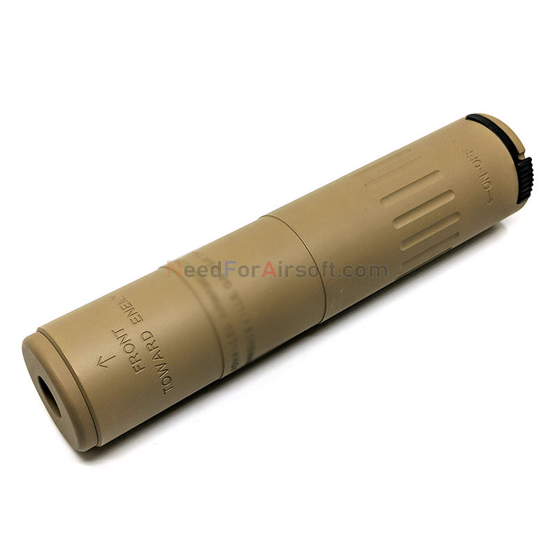 Battleaxe M4-2000 Airsoft QD Silencer FDE (14mm CCW)