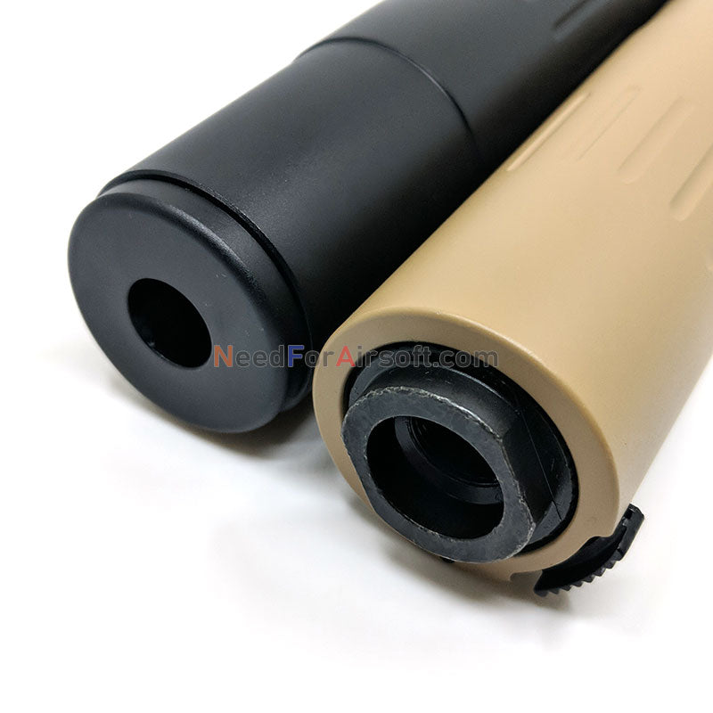 Battleaxe Mini-4 Airsoft QD Silencer FDE (14mm CCW)