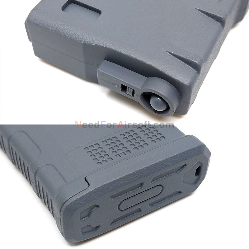 PMG Polymer AR/M4 140Rds Airsoft AEG Mid-Cap Magazine (PMAG Stealth Gray)
