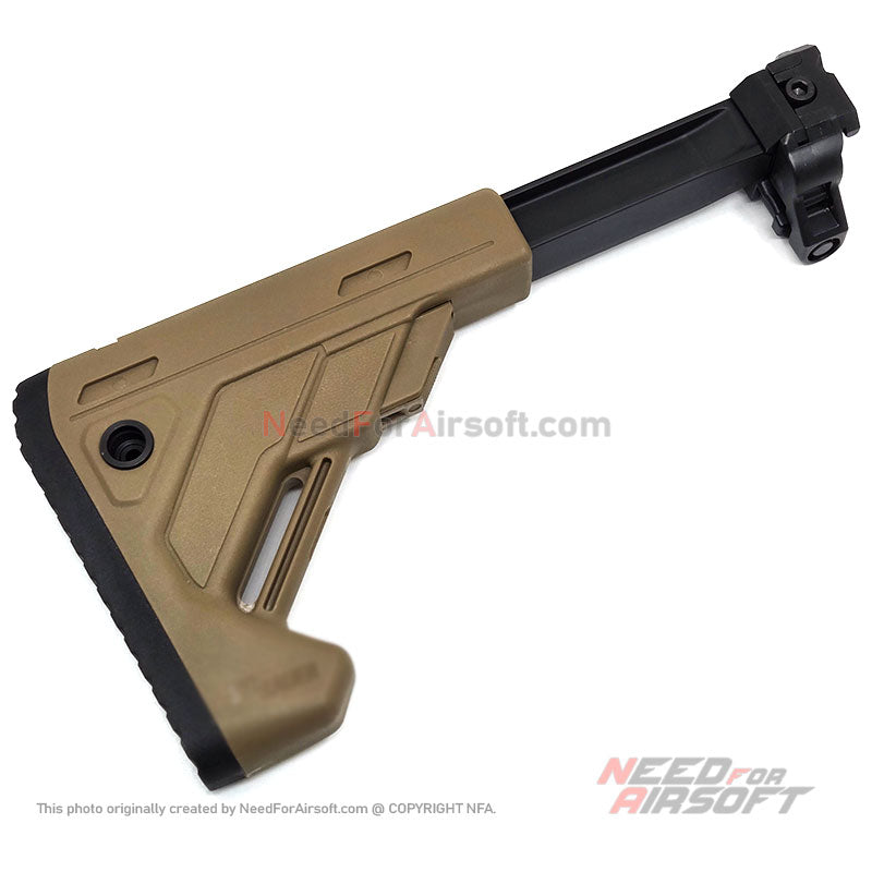 PMG Telescoping/Folding Stock for Airsoft AEG GBB MCX MPX (FDE)