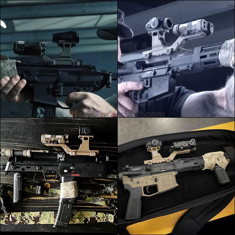 Réhausse type Hydra Noir Picatinny pour Red-Dot Micro T1 et T2 Réhausse type Hydra Noir Picatinny pour Red-Dot Micro T1 et T2