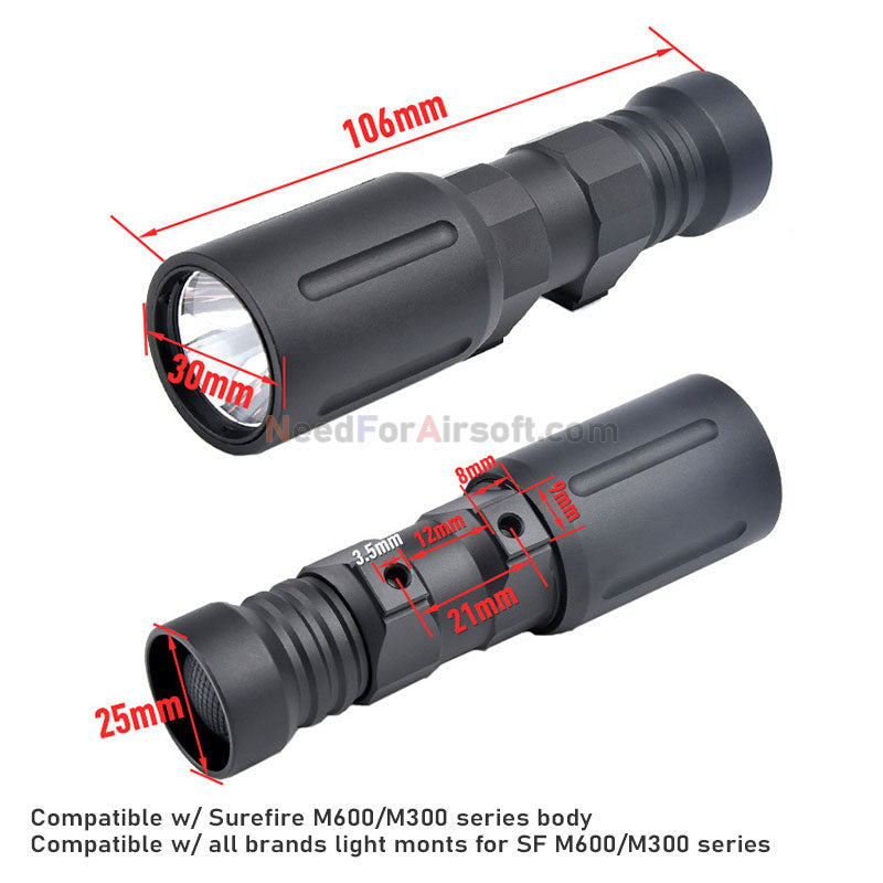WADSN ML Type PLHv2 Flashlight (18350) – Need For Airsoft
